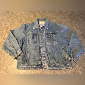Arizona Jeans Co. Vintage Denim Jacket Women's Teens Size L Medium Wash Blue